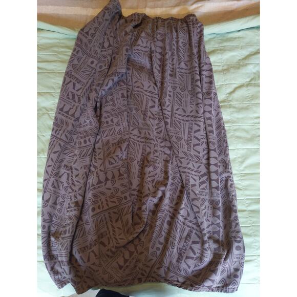 Click by Color Me Cotton Women's Sz Small Gathered Purple Elastic Tribal Skirt - Picture 7 of 8